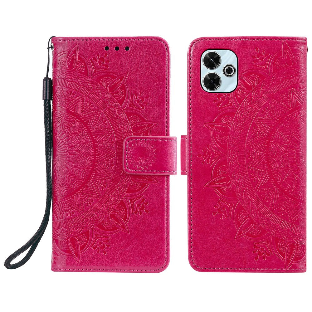 For Xiaomi Redmi 13 5G / 4G Phone Case Imprinted Totem PU Leather Wallet Cover with Stand