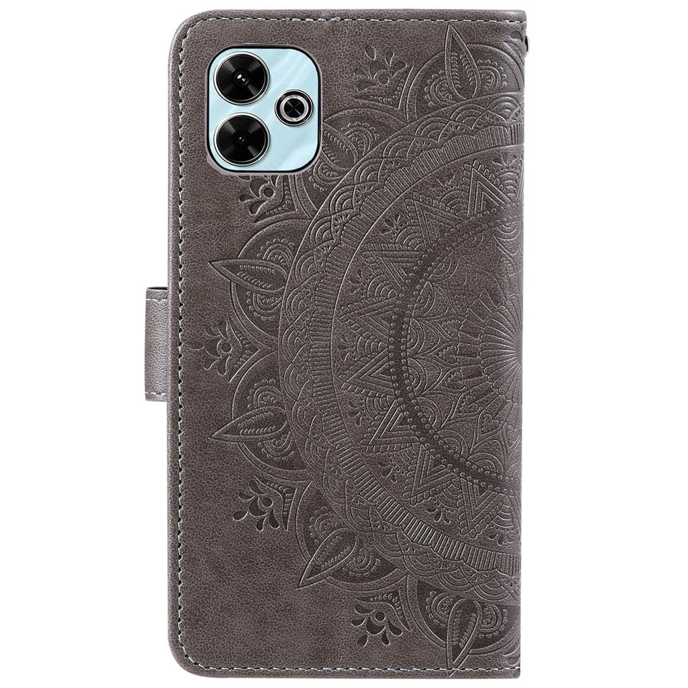 For Xiaomi Redmi 13 5G / 4G Phone Case Imprinted Totem PU Leather Wallet Cover with Stand