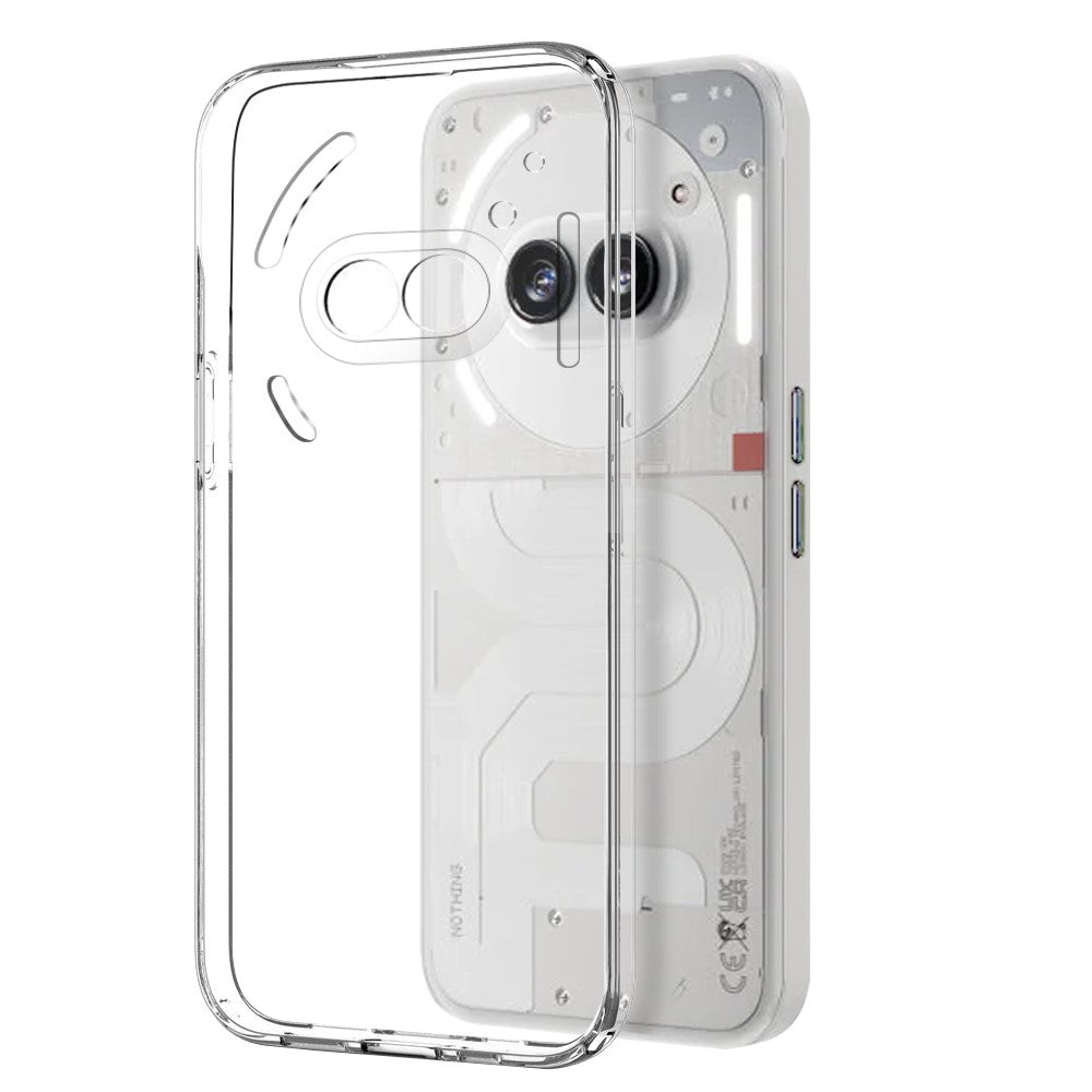 Nothing Phone (2a) Transparente Handyhülle – 2-in-1-Design: Vergilbungsfrei, aus weichem TPU,  Displayschutzfolie aus gehärtetem Glas
