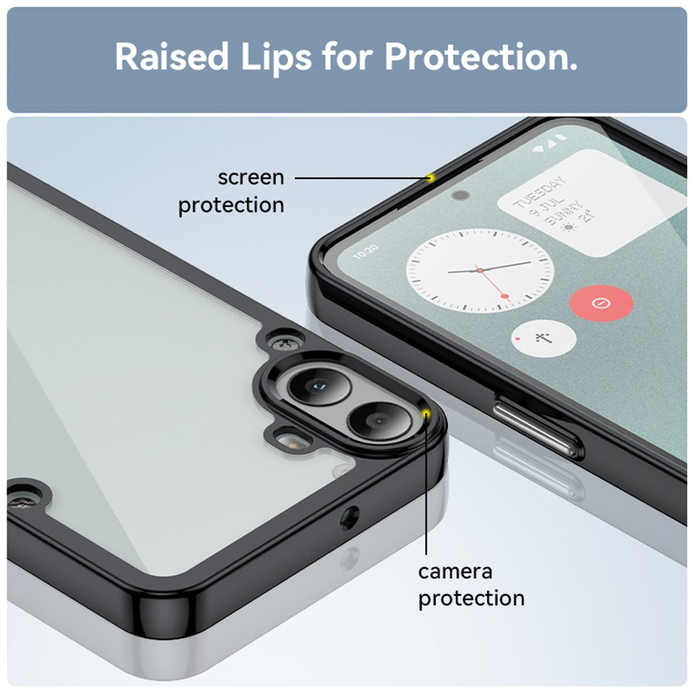 Nothing CMF Phone 1 Transparente Handyhülle – Stoßfeste Rückseite, aus TPU & Acryl