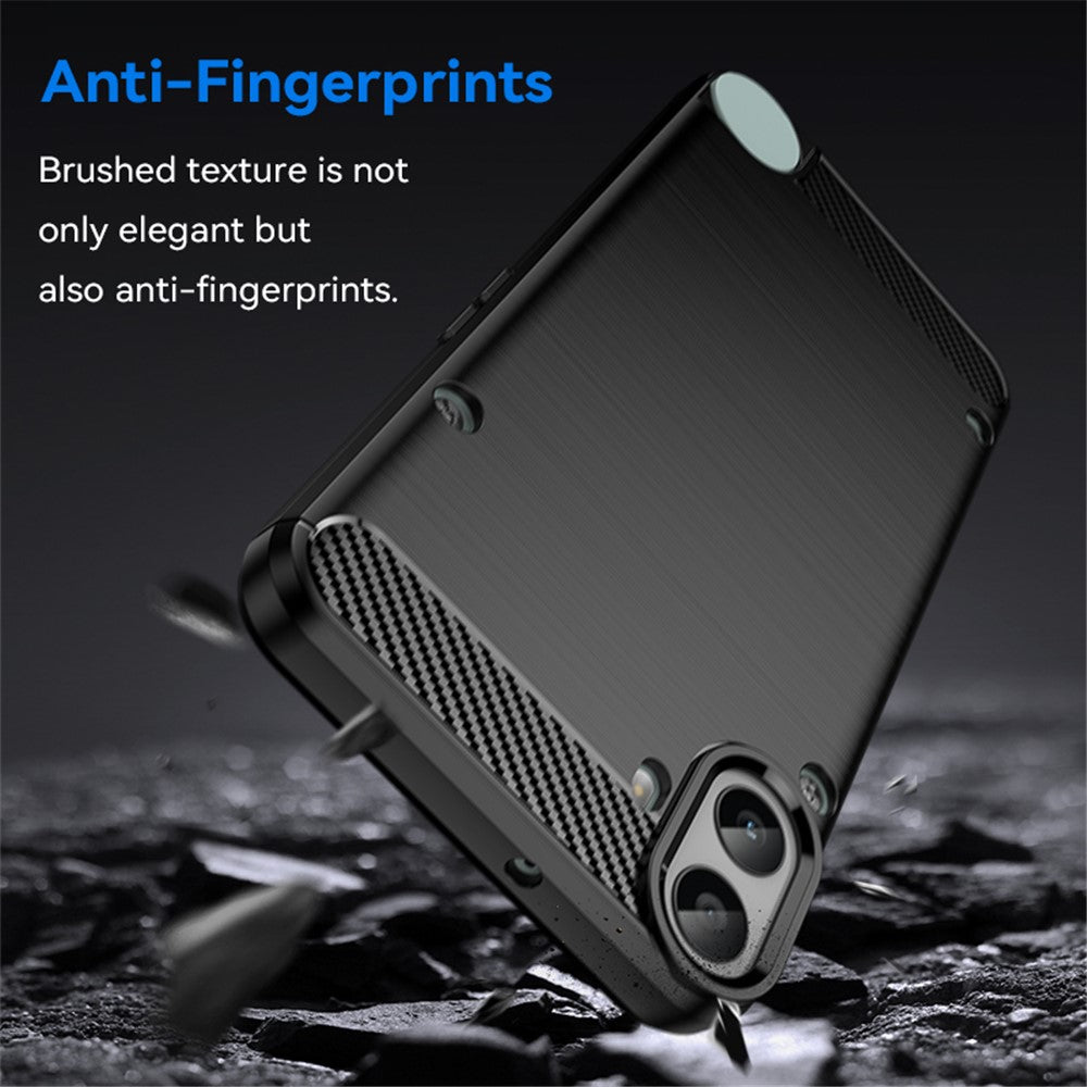 For Nothing CMF Phone 1 Case Carbon Fiber Texture TPU Brushed Phone Cover