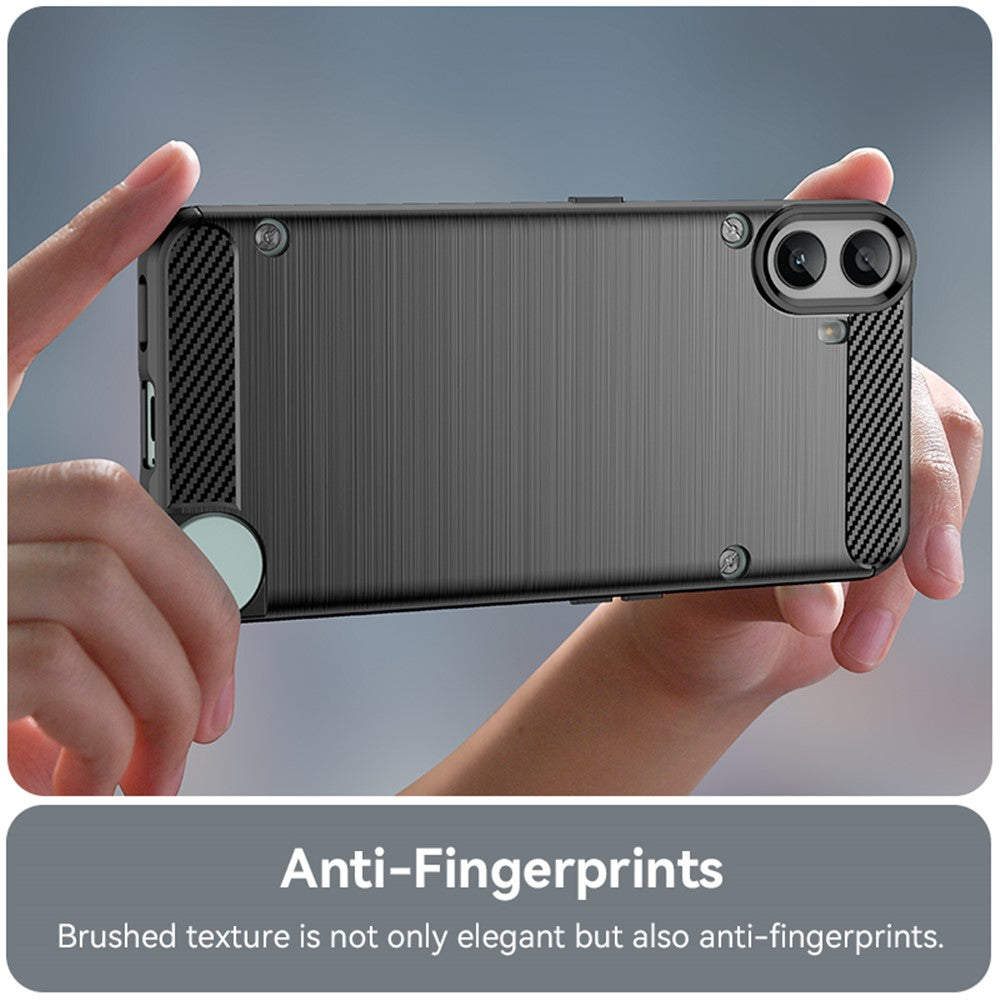 For Nothing CMF Phone 1 Case Carbon Fiber Texture TPU Brushed Phone Cover