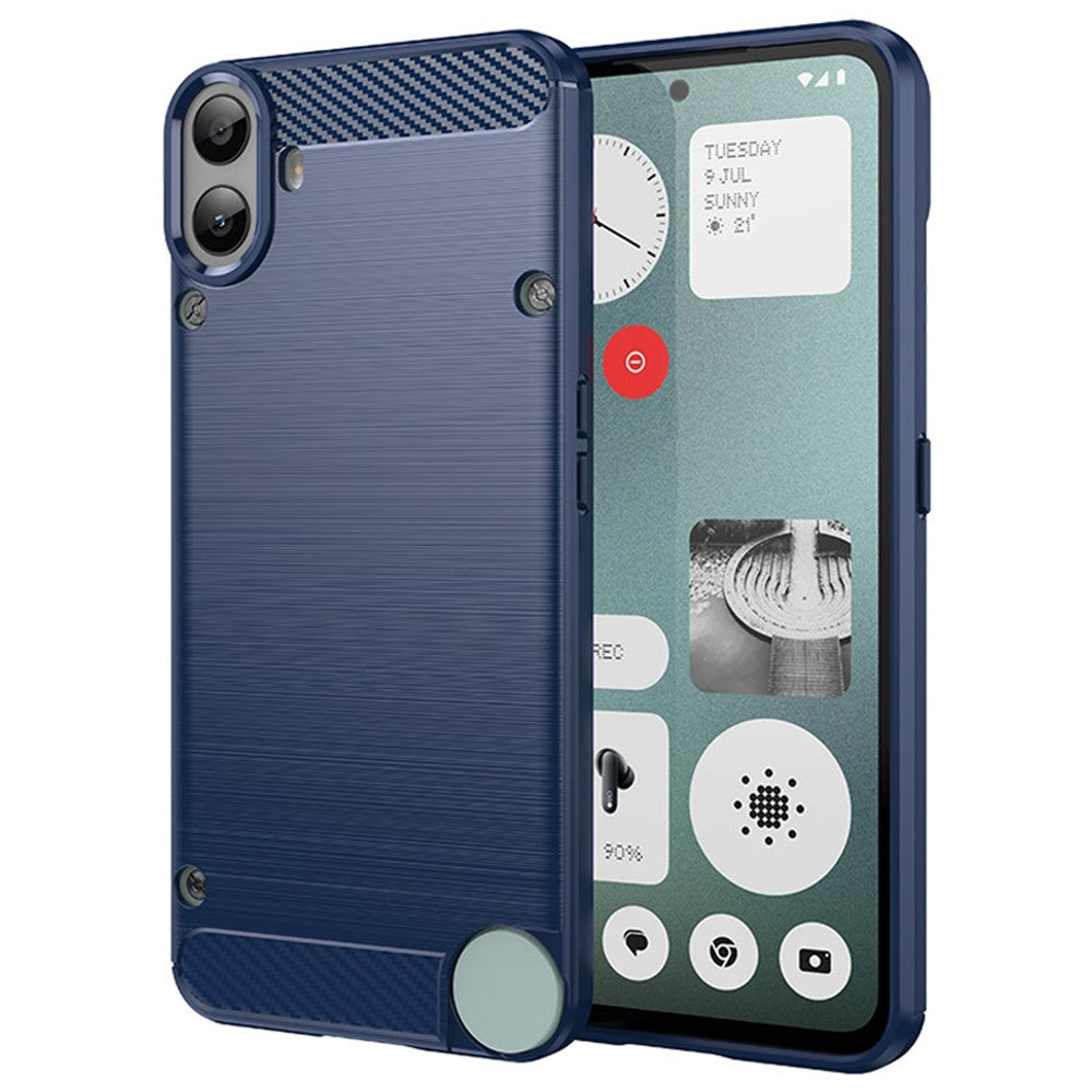 For Nothing CMF Phone 1 Case Carbon Fiber Texture TPU Brushed Phone Cover