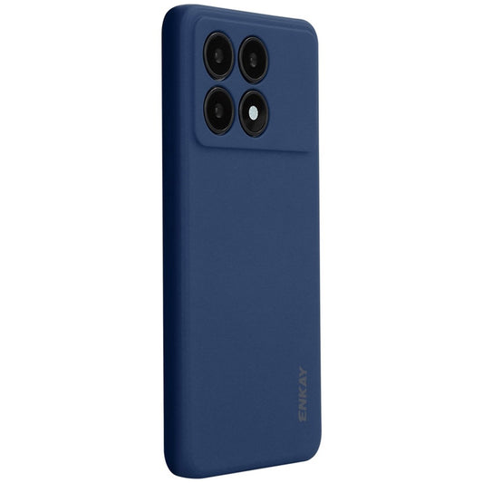 ENKAY HAT PRINCE For Xiaomi Poco X6 Pro 5G / Redmi K70E 5G Silicone Case Straight Edge Phone Cover