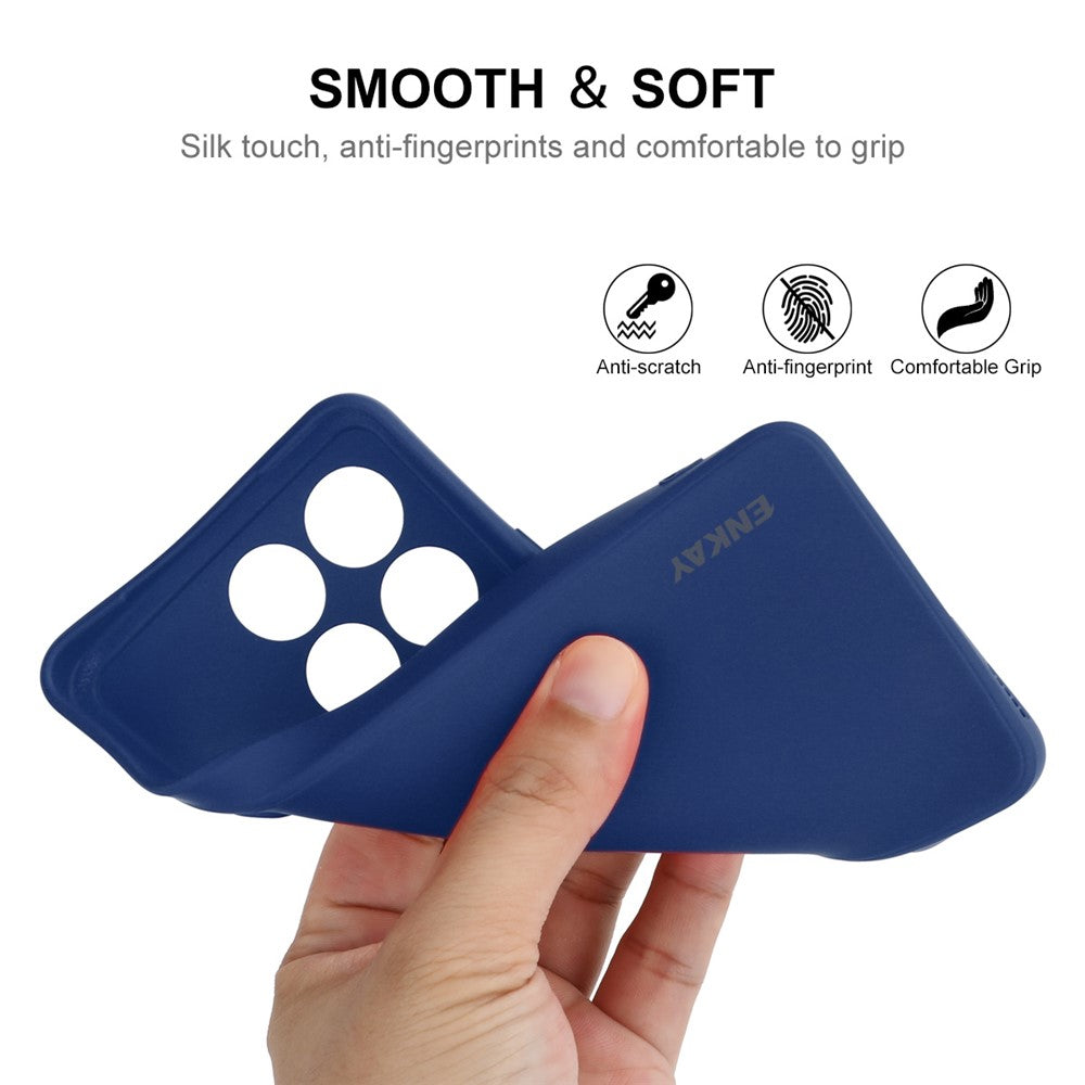 ENKAY HAT PRINCE For Xiaomi Poco X6 Pro 5G / Redmi K70E 5G Silicone Case Straight Edge Phone Cover