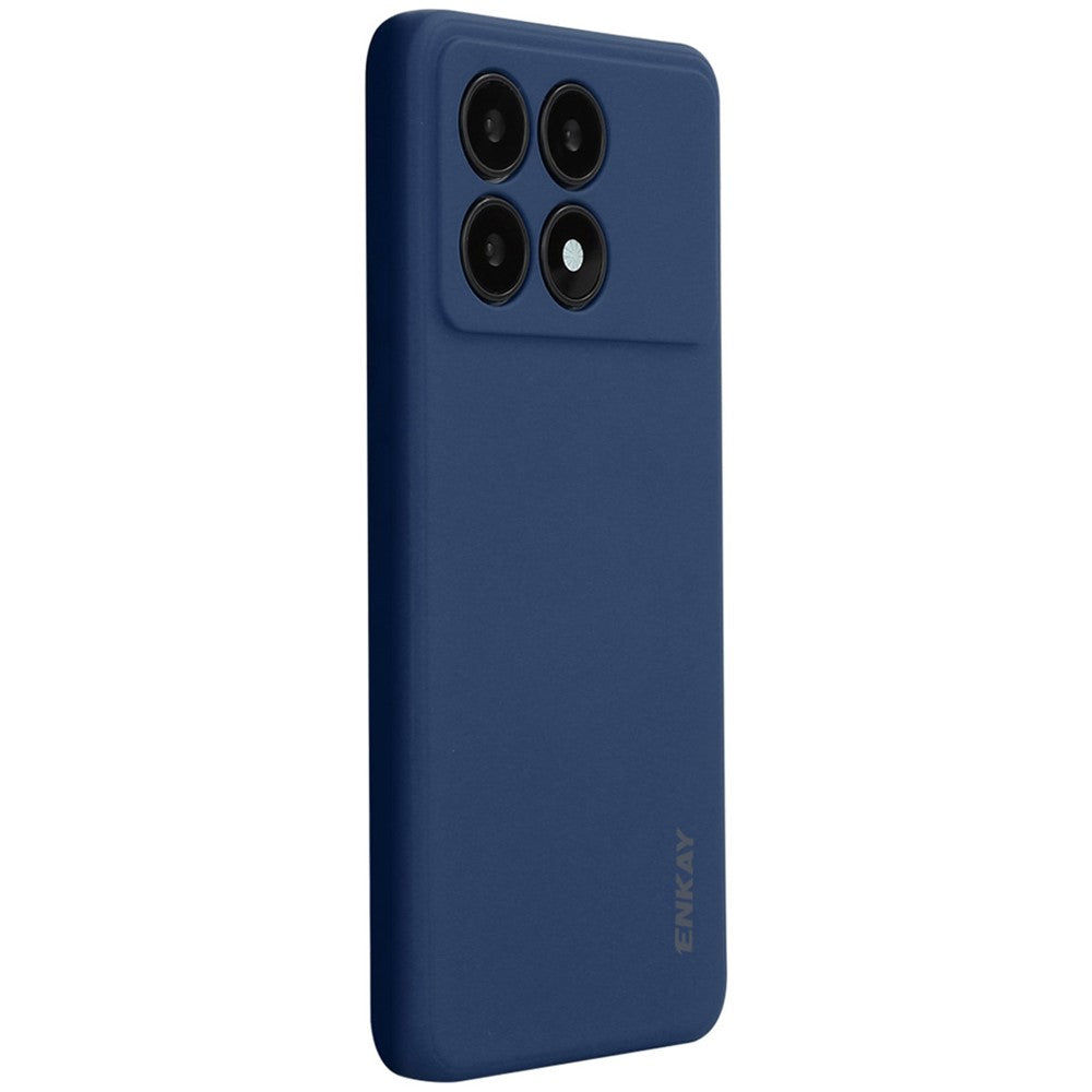 ENKAY HAT PRINCE For Xiaomi Poco F6 Pro 5G / K70 5G / K70 Pro 5G Case Liquid Silicone Straight Edge Phone Cover