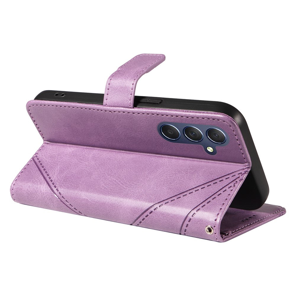 Galaxy A55 5G Leder-Wallet-Hülle – Geometrisches Design