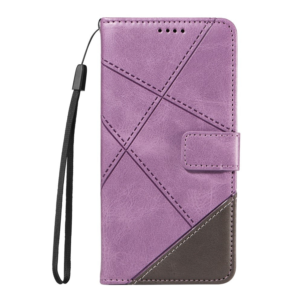 Galaxy A55 5G Leder-Wallet-Hülle – Geometrisches Design