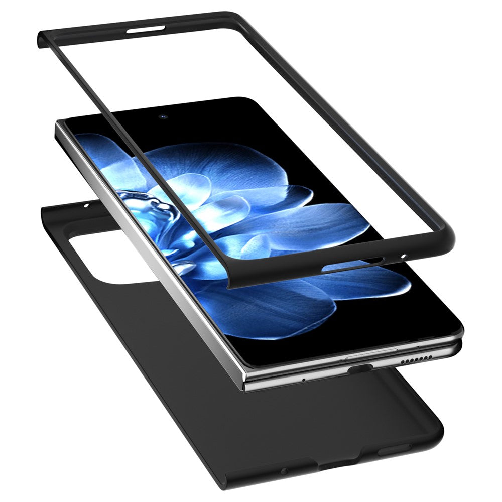 ABEEL For Xiaomi Mix Fold 4 5G Case Genuine Cow Leather+PC Crocodile Texture Phone Cover