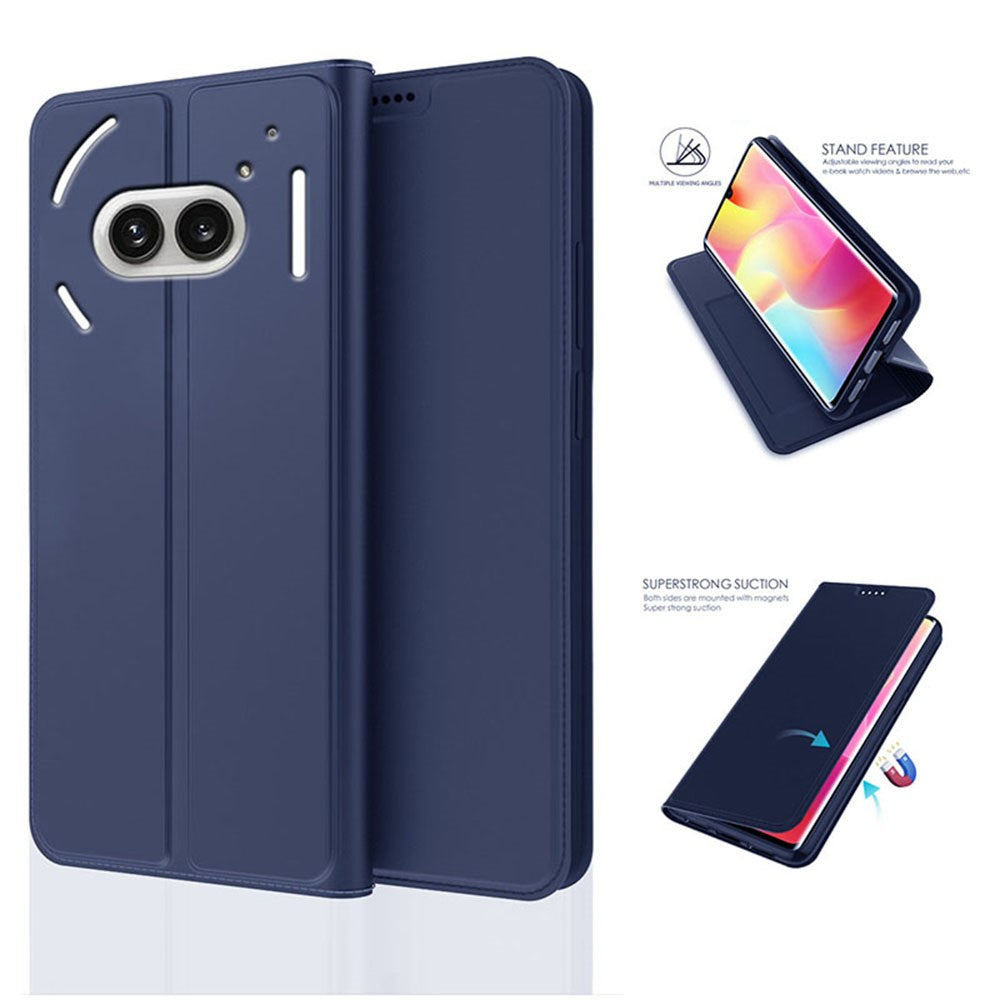 Nothing Phone (2a) Plus / Phone (2a) Wallet-Handyhülle – Aus PU-Leder mit Kartenhalter, Ständer & Magnetverschluss