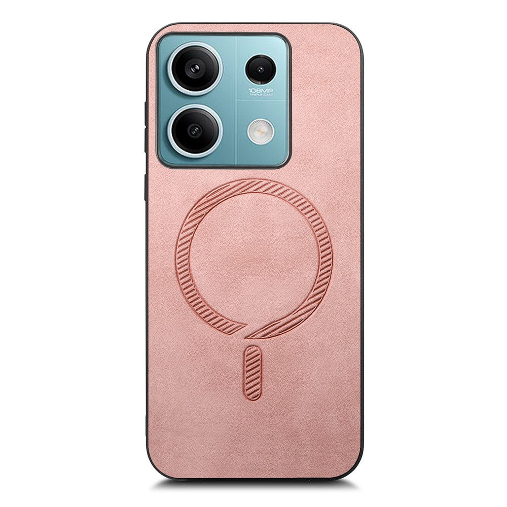 For Xiaomi Redmi Note 13 5G Leather Back Magnetic Case Skin-touch Phone Cover