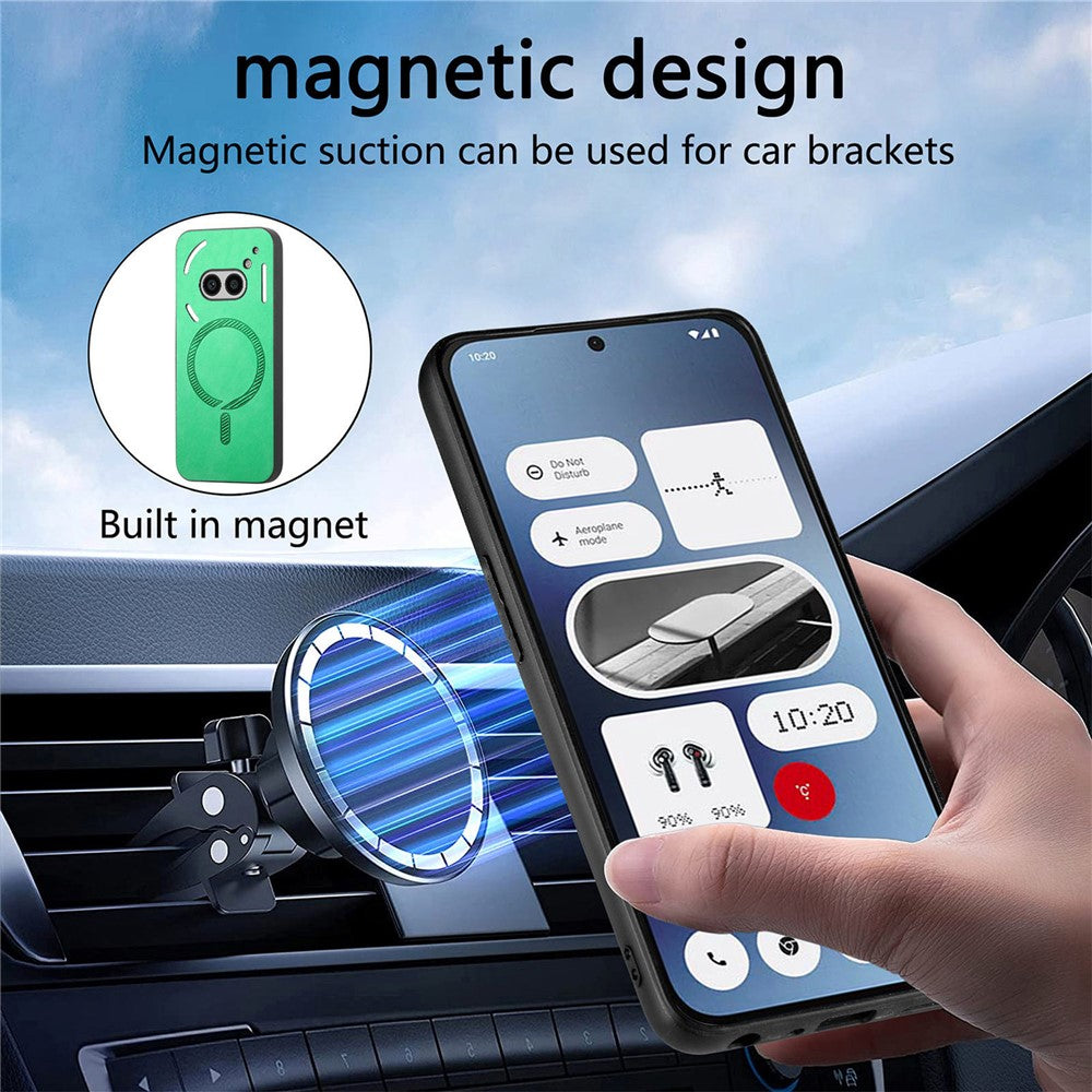 Nothing Phone (2a) Plus / Phone (2a) Magnetische Handyhülle – Leder-Rückseite, hautfreundlich