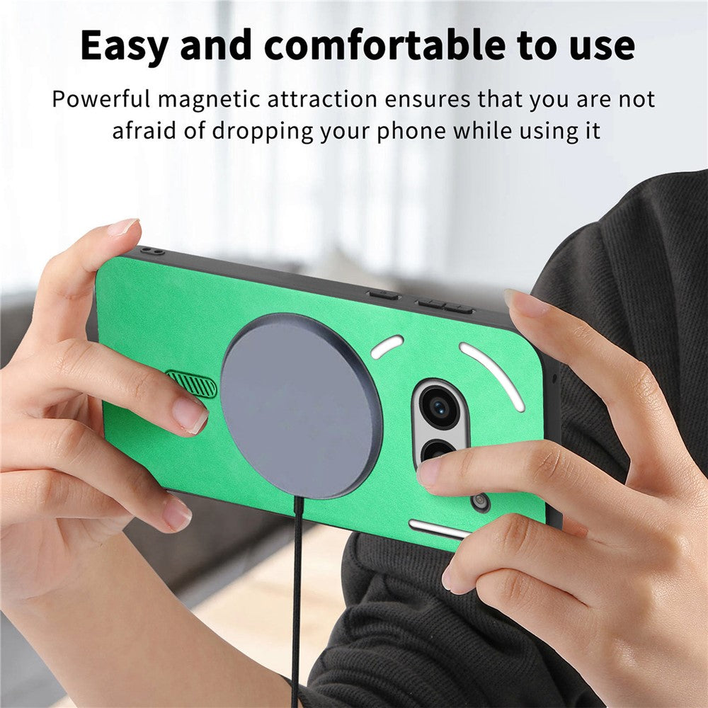 Nothing Phone (2a) Plus / Phone (2a) Magnetische Handyhülle – Leder-Rückseite, hautfreundlich