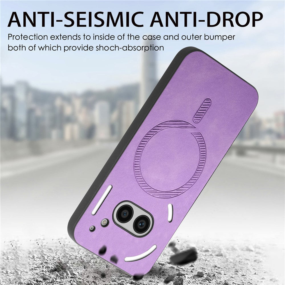 Nothing Phone (2a) Plus / Phone (2a) Magnetische Handyhülle – Leder-Rückseite, hautfreundlich
