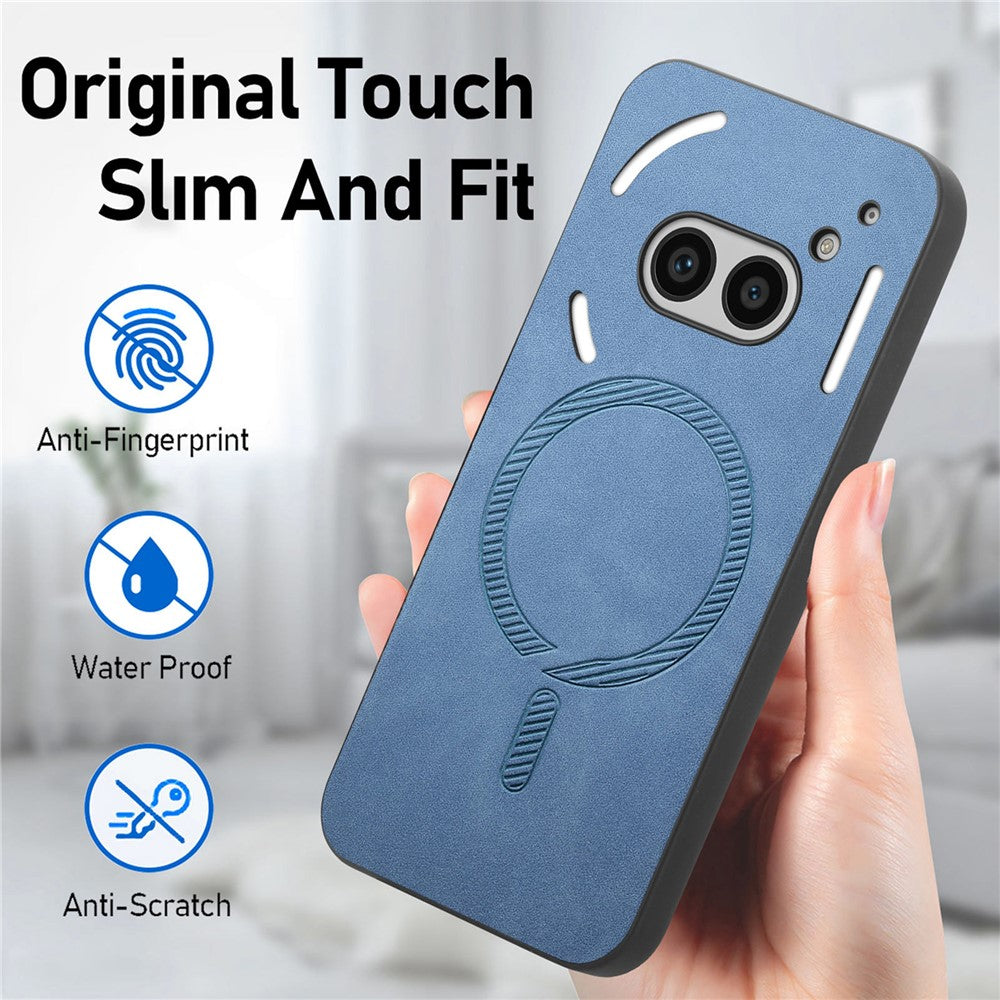 Nothing Phone (2a) Plus / Phone (2a) Magnetische Handyhülle – Leder-Rückseite, hautfreundlich
