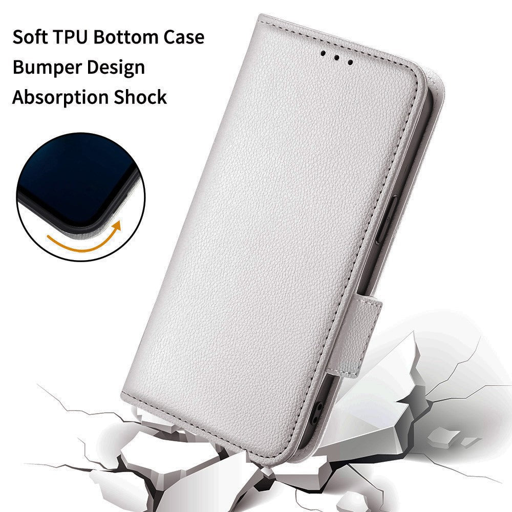 Nothing CMF Phone 1 Wallet-Handyhülle – Aus PU-Leder & Litschi-Textur, mit Ständer & Tragegurt