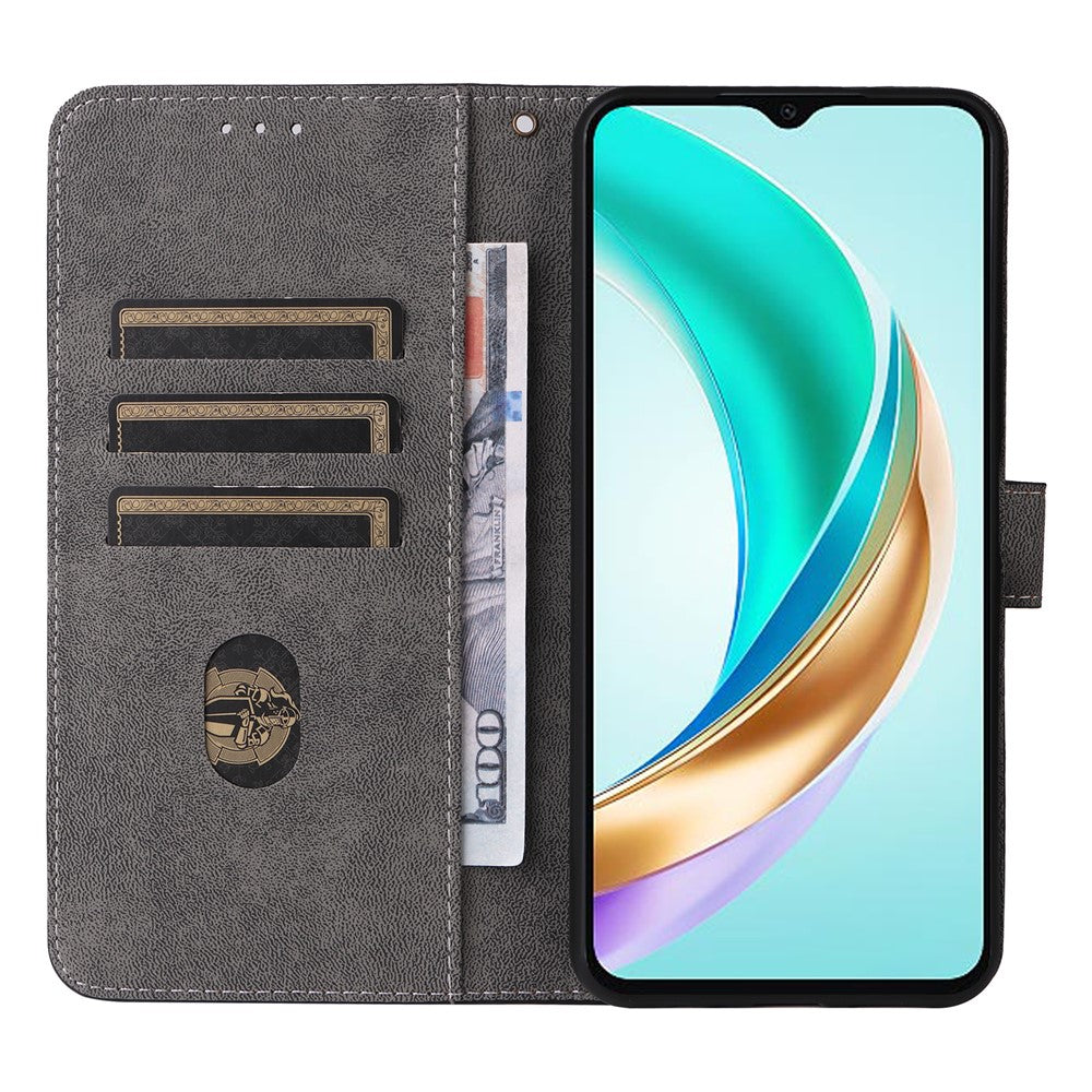 For Honor X6b 4G Case RFID Blocking Wallet Phone Stand PU Leather Cover with Strap