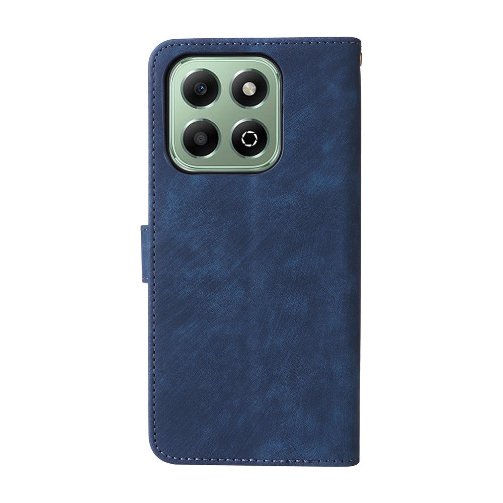 For Honor X6b 4G Case RFID Blocking Wallet Phone Stand PU Leather Cover with Strap