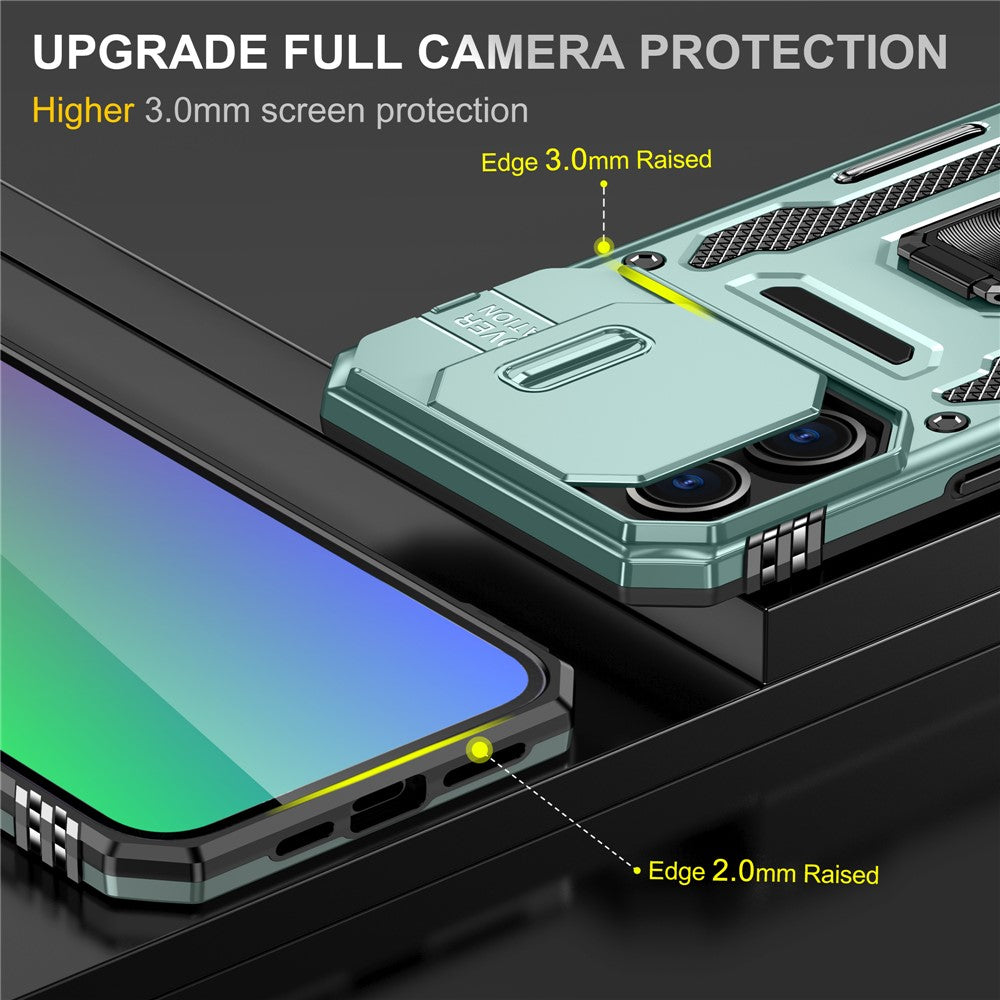 iPhone 16 Pro Max Schutzhülle – mit integriertem Ständer & Schiebe-Kameraschutz