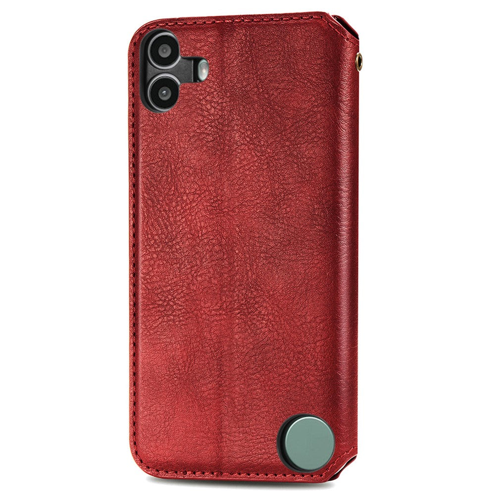 Nothing CMF Phone 1 Wallet-Handyhülle – Aus PU-Leder mit Rautenmuster, Brieftaschen- & Ständerfunktion