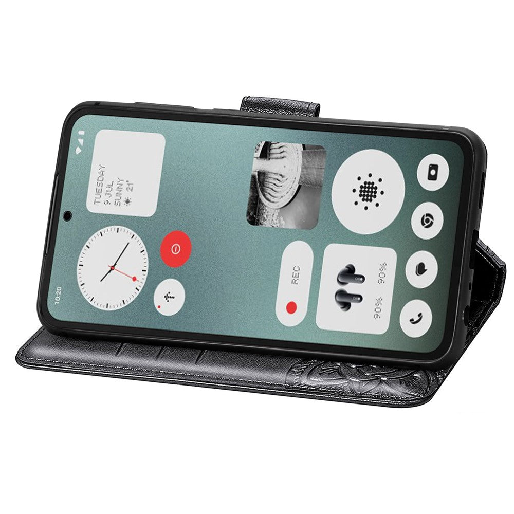 Nothing CMF Phone 1 Wallet-Handyhülle – Aus PU-Leder mit Schmetterlingsmuster
