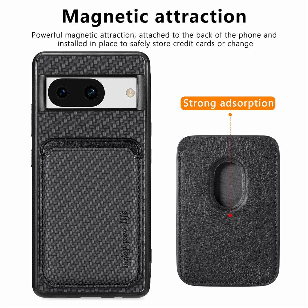Pixel 8a Schutzhülle – Magnetische abnehmbare Kartenhalter-Rückseite