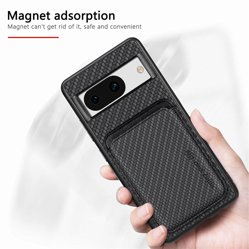 Pixel 8a Schutzhülle – Magnetische abnehmbare Kartenhalter-Rückseite