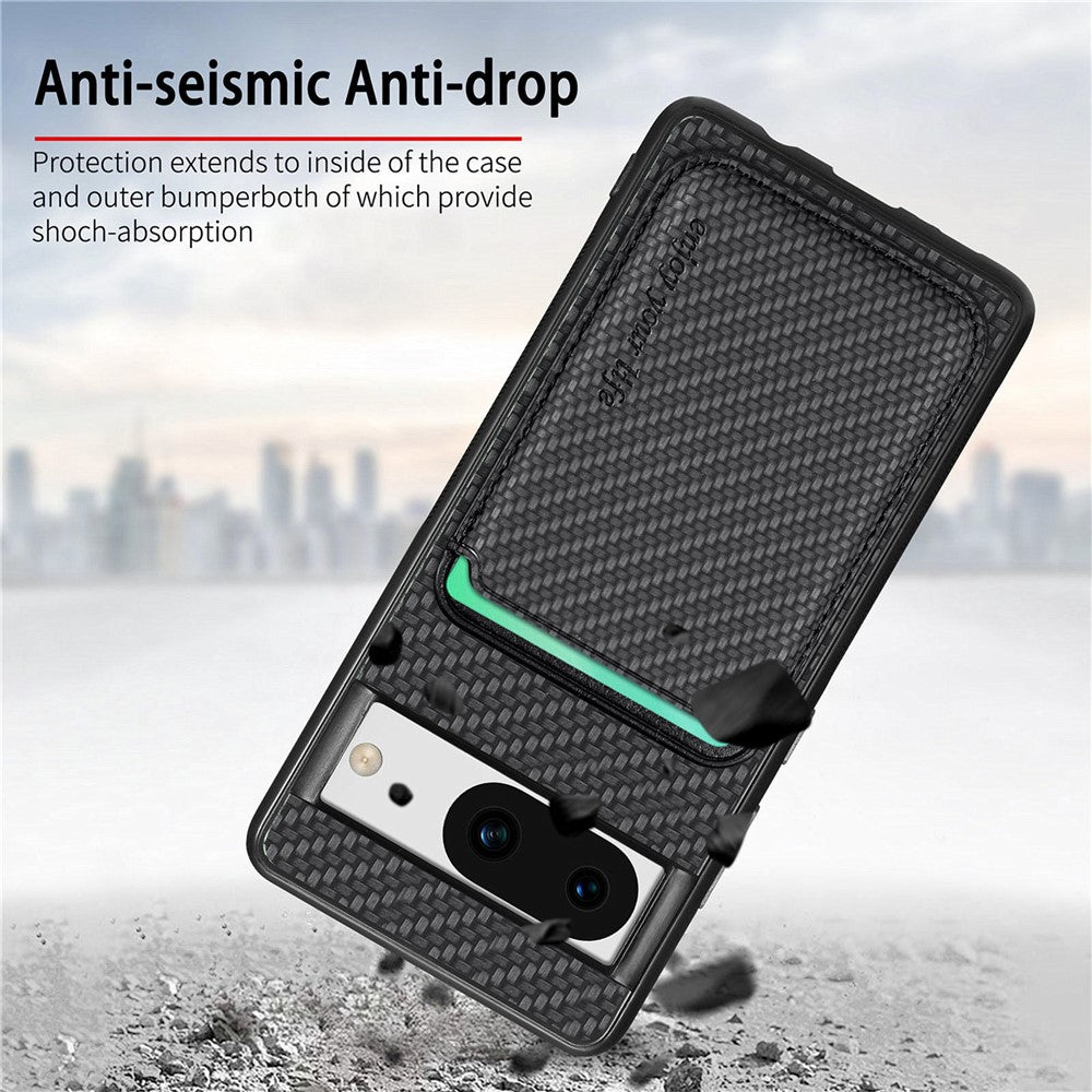Pixel 8a Schutzhülle – Magnetische abnehmbare Kartenhalter-Rückseite