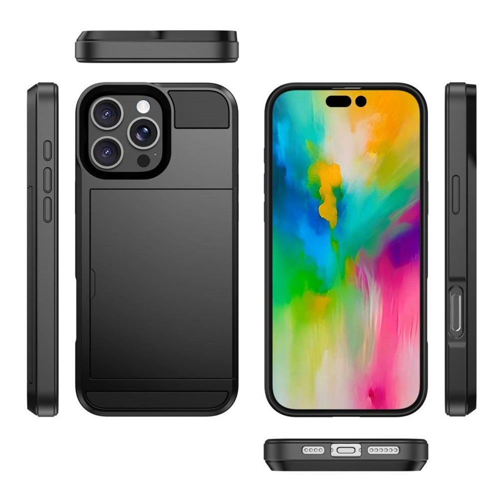 iPhone 16 Pro Schiebekartensteckplatz-Hülle – Mit Kratzfestem Design