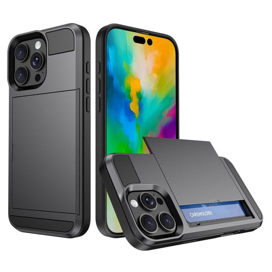 iPhone 16 Pro Max Schiebekartensteckplatz-Hülle – Mit Kratzfestem Design