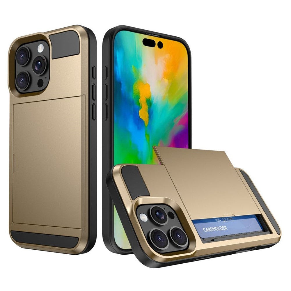 iPhone 16 Pro Max Schiebekartensteckplatz-Hülle – Mit Kratzfestem Design