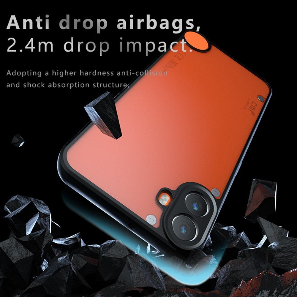 Nothing CMF Phone 1 Handyhülle – Aus TPU + PC, matte Handy-Rückseite, Transparent Schwarz