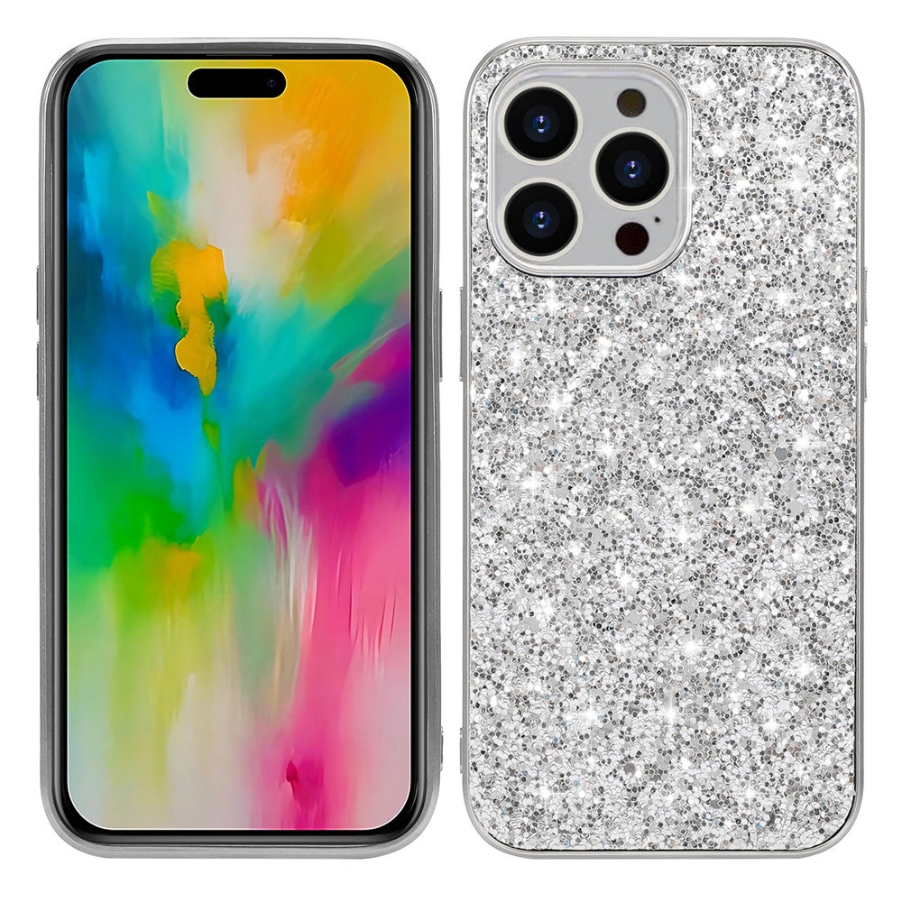 iPhone 16 Pro Schutzhülle – Funkelnde Glitzer-Rückseite