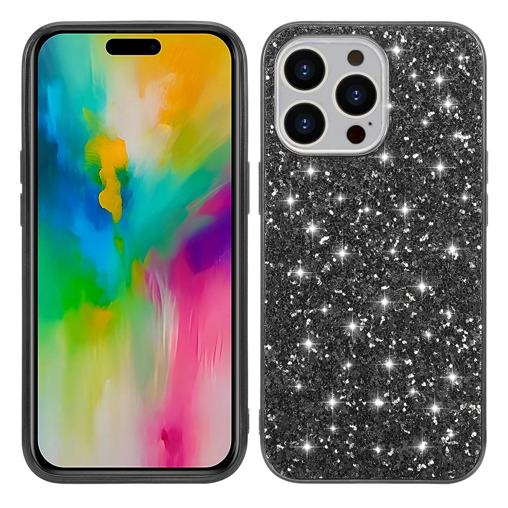 iPhone 16 Pro Schutzhülle – Funkelnde Glitzer-Rückseite