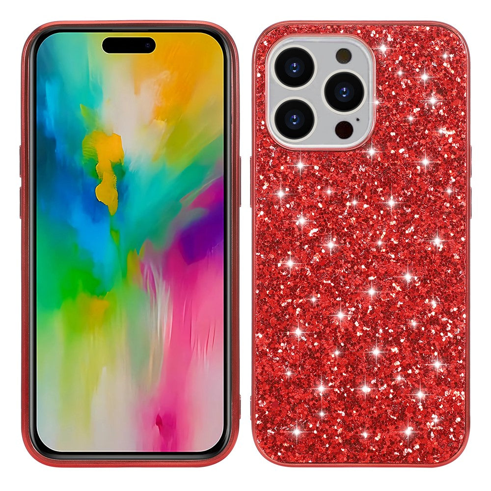 iPhone 16 Pro Schutzhülle – Funkelnde Glitzer-Rückseite