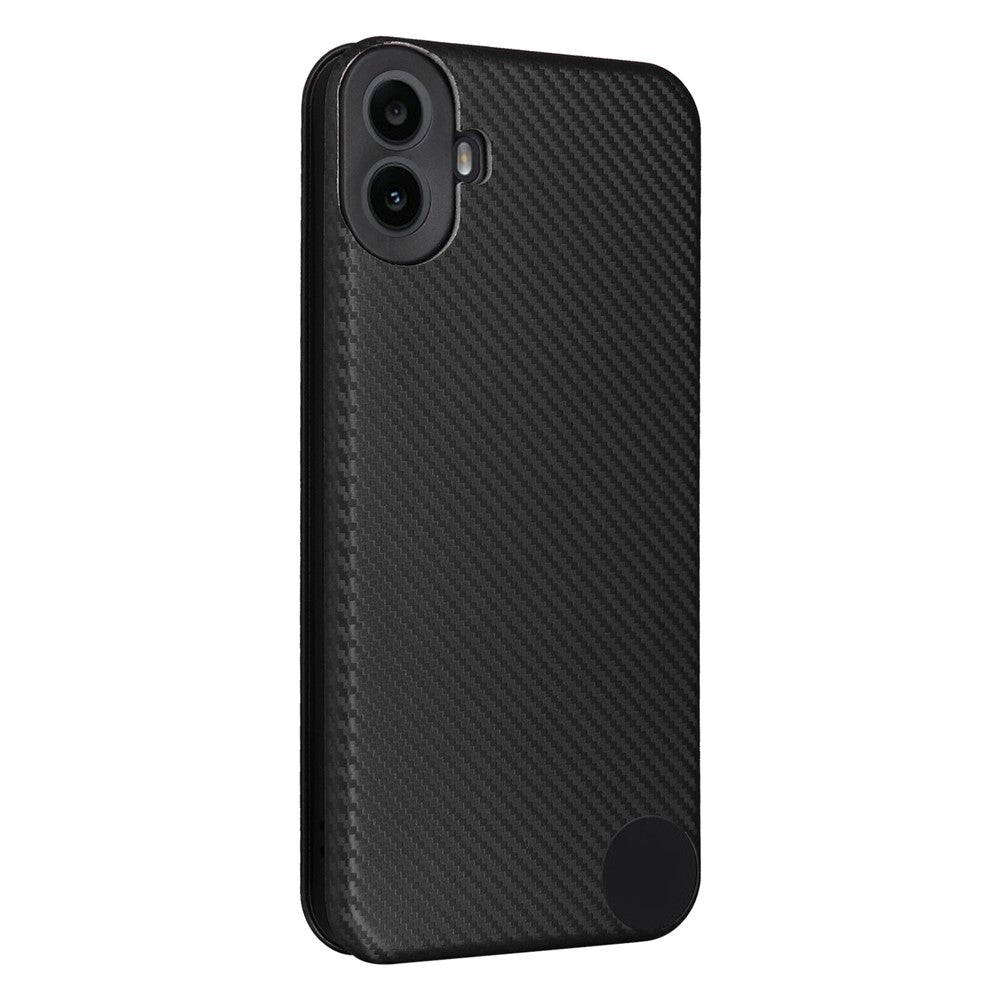 Nothing CMF Phone 1 Wallet-Handyhülle – Mit Carbonfaser-Textur, Kartenhalter, Lederständer