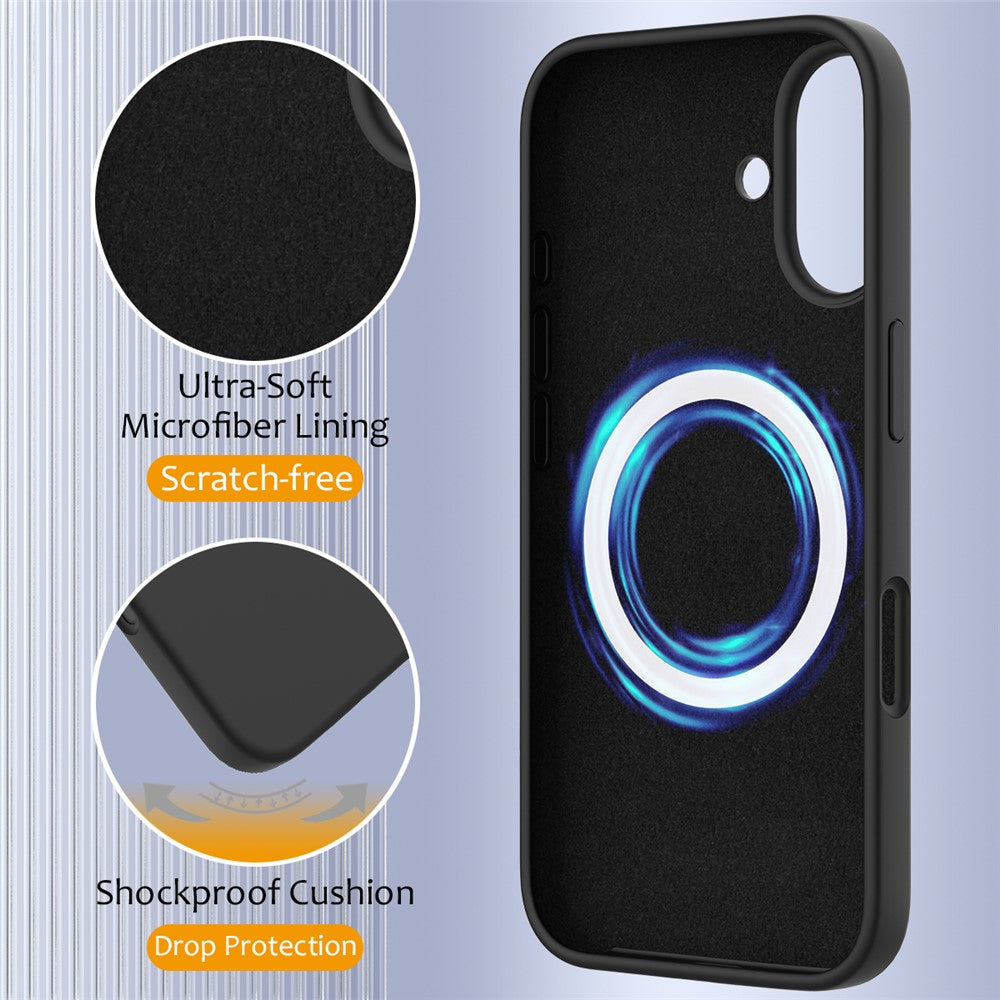 iPhone 16 Magnetische Silikonhülle – Stoßfest