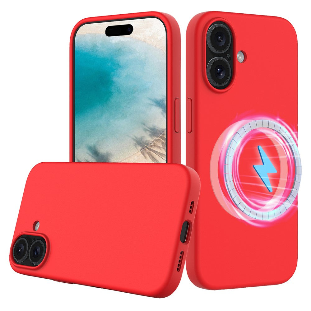 iPhone 16 Magnetische Silikonhülle – Stoßfest