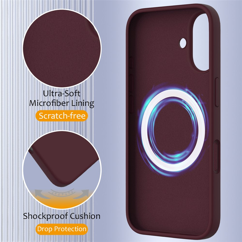 iPhone 16 Plus Magnetische Silikonhülle – Stoßfest