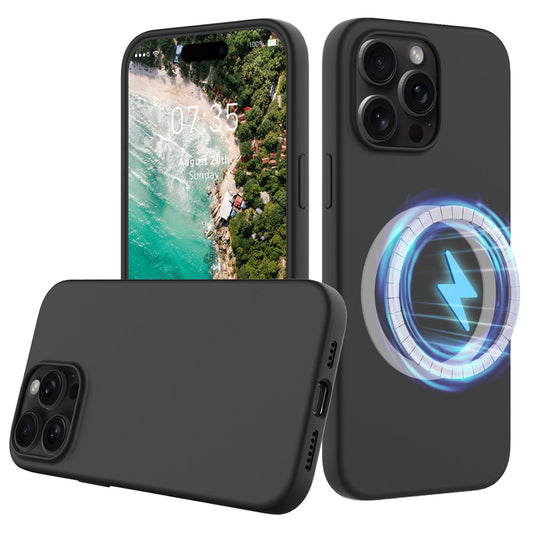 iPhone 16 Pro Magnetische Silikonhülle – Stoßfest
