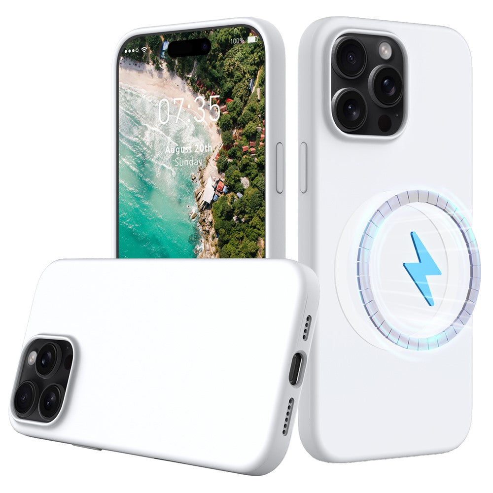 iPhone 16 Pro Magnetische Silikonhülle – Stoßfest