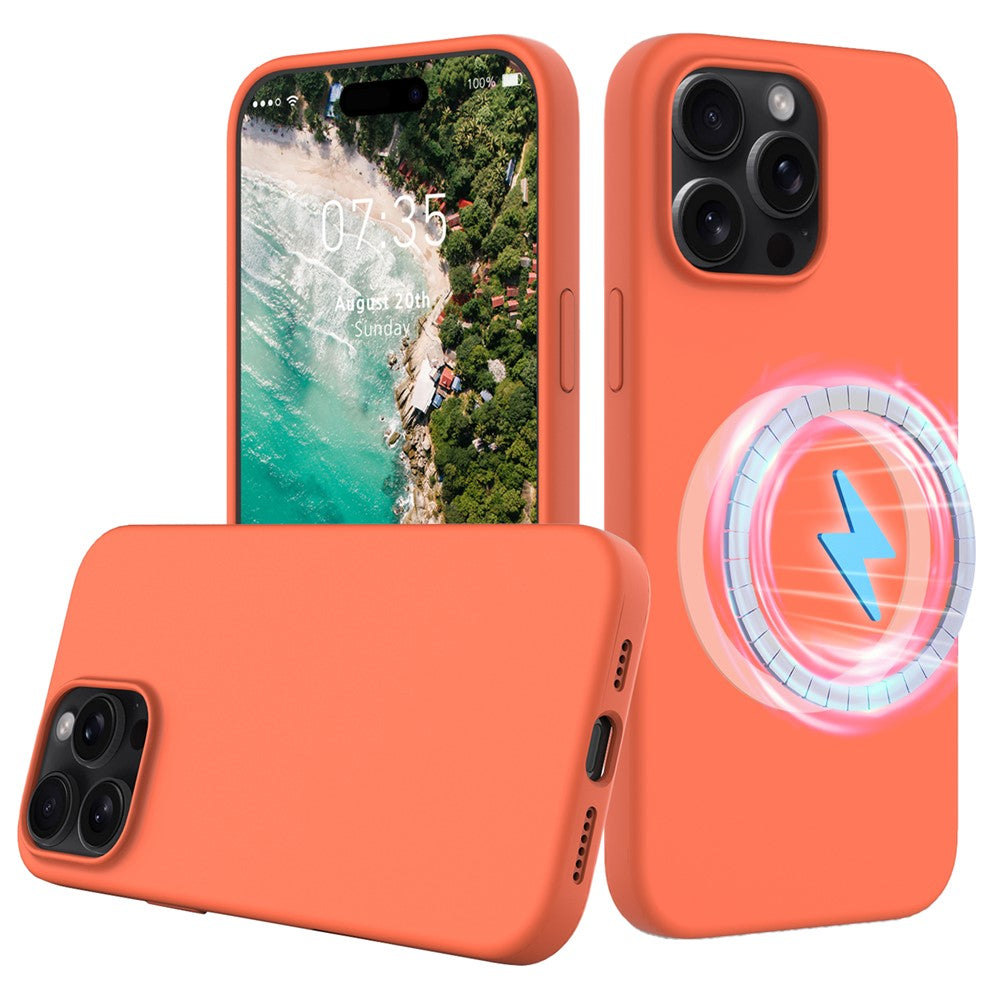 iPhone 16 Pro Magnetische Silikonhülle – Stoßfest