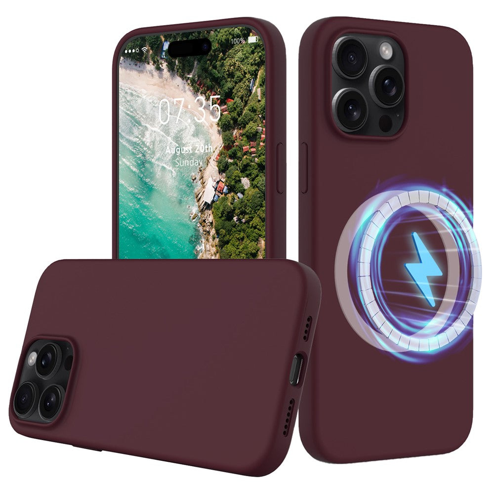iPhone 16 Pro Magnetische Silikonhülle – Stoßfest