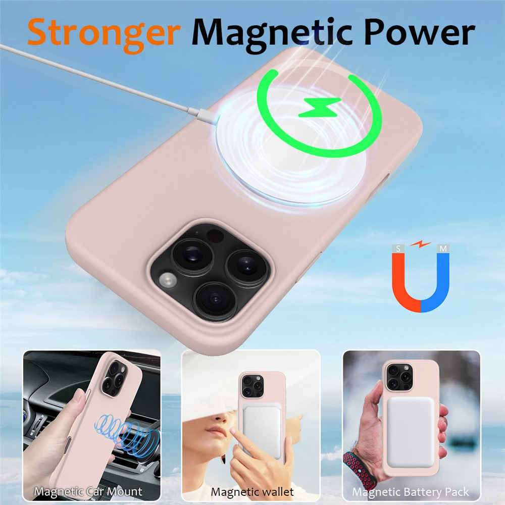 iPhone 16 Pro Max Magnetische Silikonhülle – Stoßfest