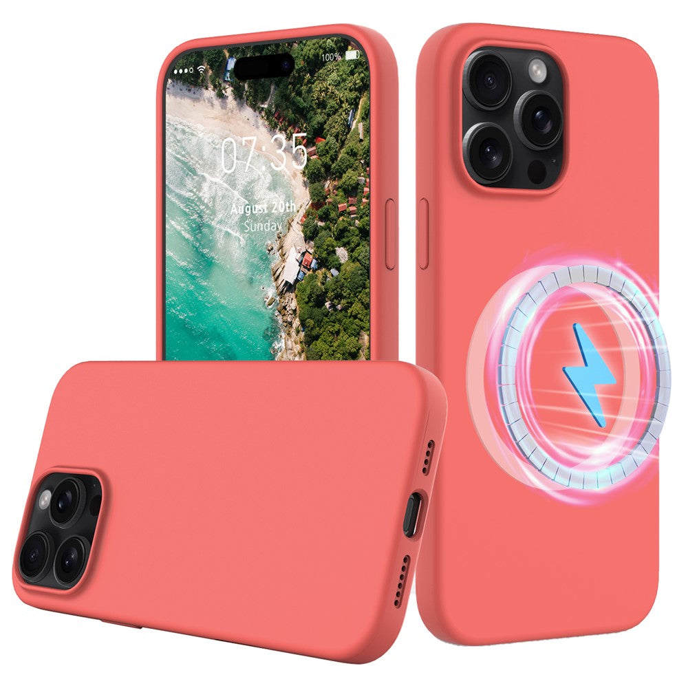 iPhone 16 Pro Max Magnetische Silikonhülle – Stoßfest