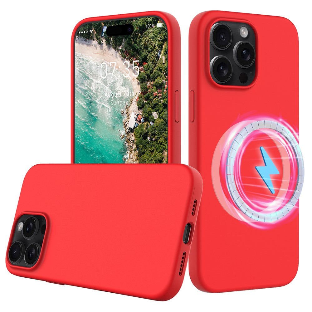 iPhone 16 Pro Max Magnetische Silikonhülle – Stoßfest