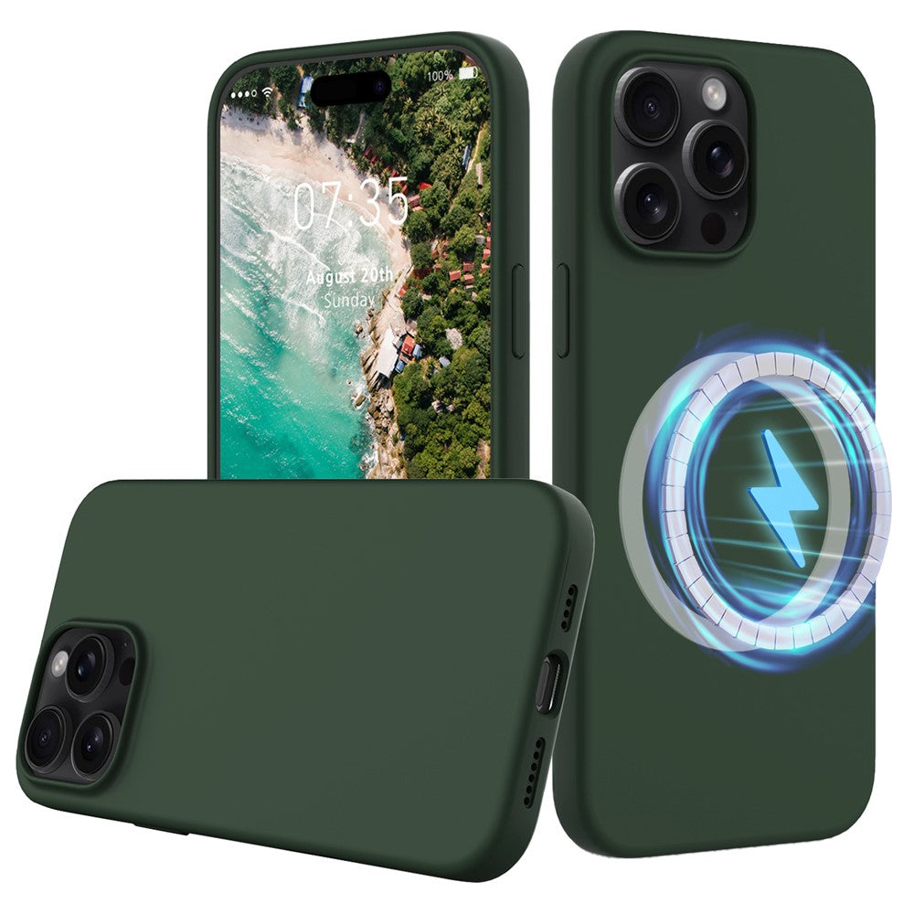 iPhone 16 Pro Max Magnetische Silikonhülle – Stoßfest