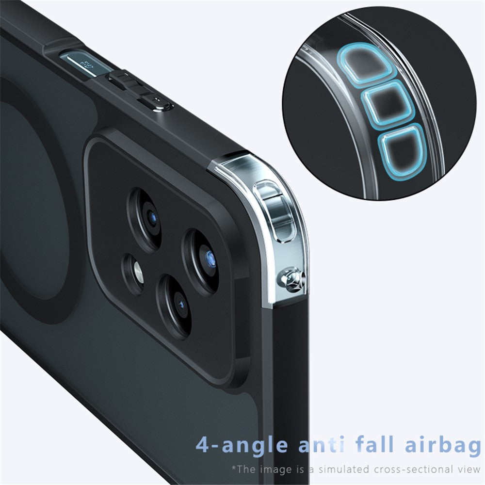 Honor 200 Lite Magnetische Handyhülle – TPU+PC-Hülle, matt, kratzfest