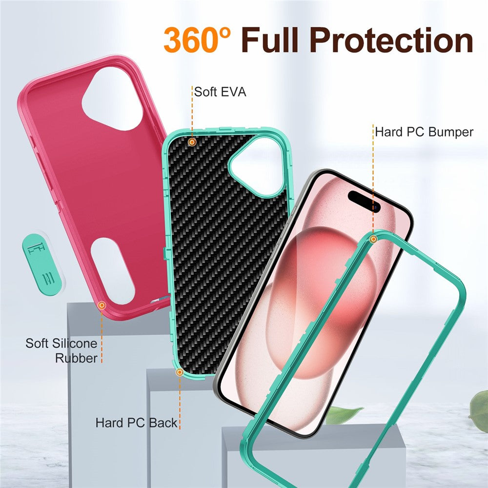 iPhone 16 Plus Silikon-Hülle – Stoßfest & EVA 3-in-1-Design