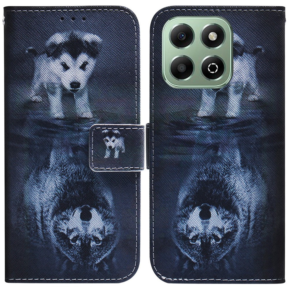 For Honor X6b 4G Case Pattern Print Leather Wallet Phone Cover